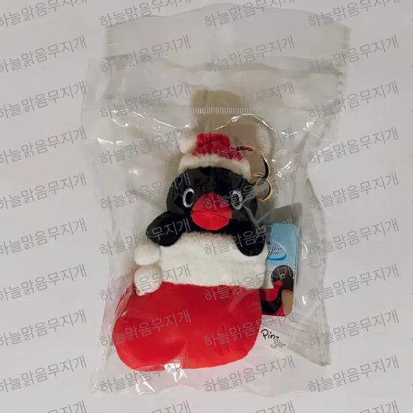 [BUNJANG] CGV Pingu Santa Doll Keychain / CGV 핑구 크리스마스 산타 인형 키링