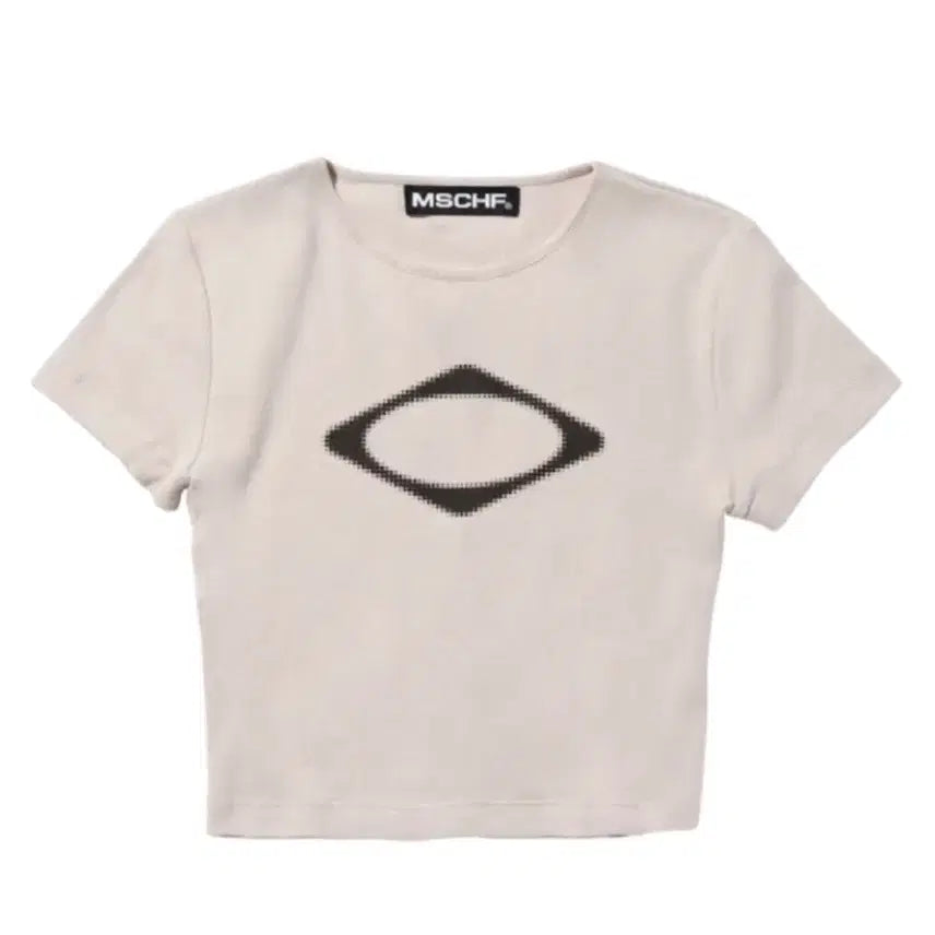 [BUNJANG] Mischief Rhombus Blur T-Shirt Mini Light Beige / (새상품) 미스치프 롬버스 블러 티셔츠 미니 라이트베이지