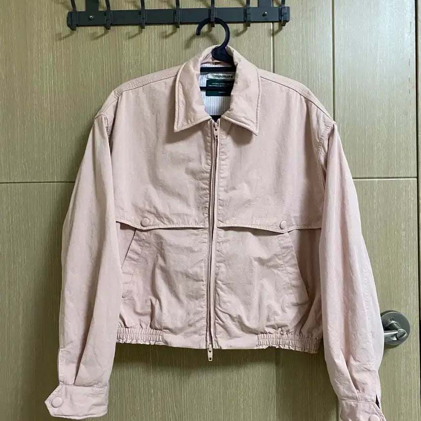 [BUNJANG] MOROMORO Pink Cropped Zip-Up Jacket (Size 1) / *[MOROMORO] 여성용 모로모로 집업 핑크 숏자켓 1사이즈