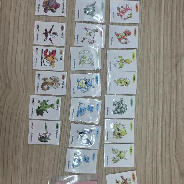 [BUNJANG] Pokemon Artwork Tteokbokki Stickers 24 pcs Bundle / 포켓몬 아트웍 띠부씰 24장