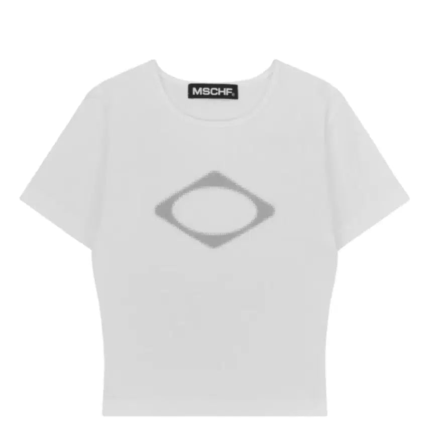 [BUNJANG] Mischief Rhombus Blur T-Shirt Mini White / (새상품) 미스치프 롬버스 블러 티셔츠 미니 화이트