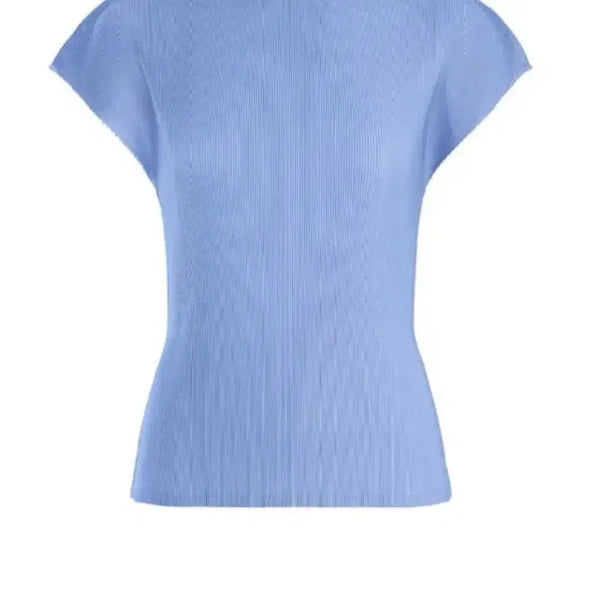 [BUNJANG] Pleats Please Mist Light Blue Half-Neck T-shirt / 플리츠플리즈 26/08월 반목미스트 라이트블루