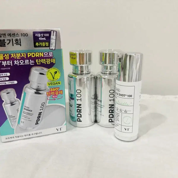 [BUNJANG] VT PDRN Essence 100 30ml Double Set with Free Needle Shot 10ml / [올영새제품] 우윳빛 광채케어 VT 피디알엔 에센스 100 30ml 더블 기획 (니들샷 100 10ml 증정)