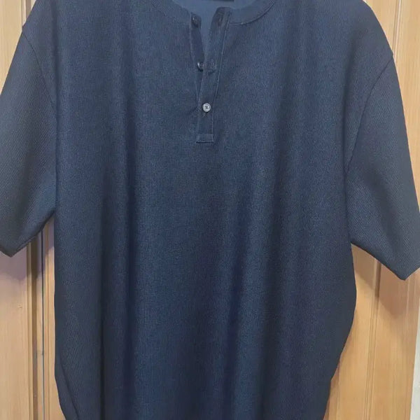 [BUNJANG] Solid Homme 26ss Henley Neck Navy Size 48 / 솔리드옴므 26ss헨리넥 네이비48
