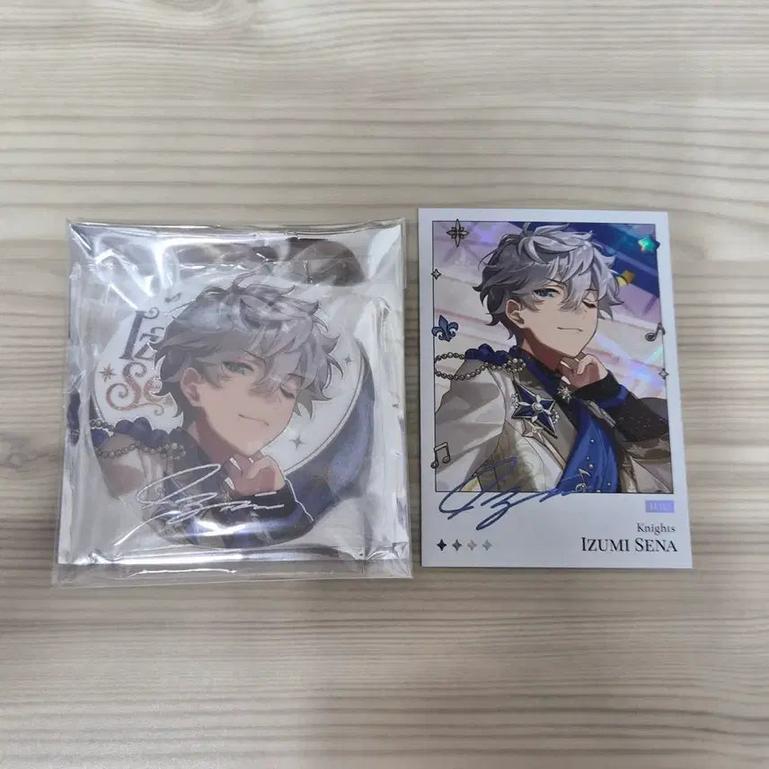 [BUNJANG] Ensemble Stars! Knights Sena Izumi Mofun Popup Spotlight Can Badge & Polaroid Bundle Set / 앙스타 나이츠 세나 이즈미 모펀 팝업 스포트라이트