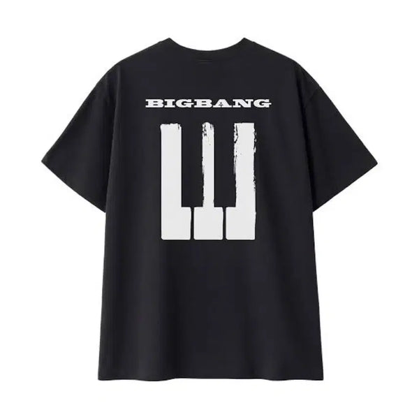 [BUNJANG] BIGBANG Piano Keyboard Short Sleeve T-Shirt Black M / 빅뱅 BIGBANG 피아노 건반 반팔 티셔츠 블랙 M