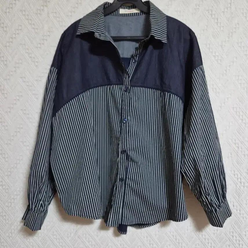 [BUNJANG] Denim Stripe Shirt / 데님 스트라이프 셔츠