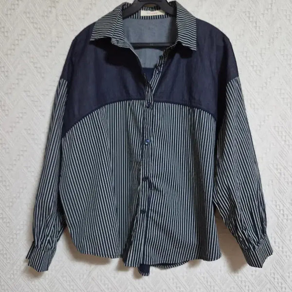 [BUNJANG] Denim Stripe Shirt / 데님 스트라이프 셔츠
