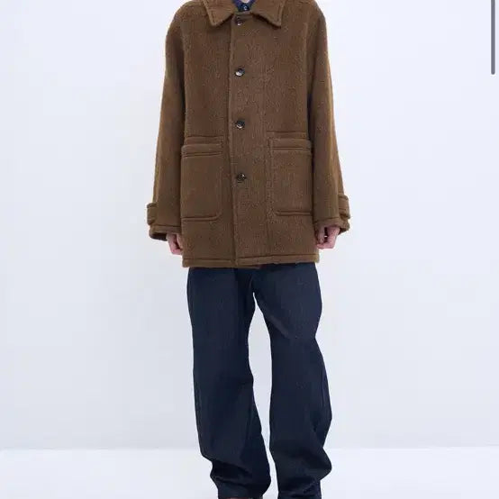[BUNJANG] Afterpray Alpaca Mid Coat Mocha L / 애프터프레이 알파카 미드 코트 모카 L