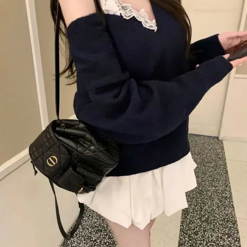 [BUNJANG] Akashihwa Made S/S Mist Lace Knit / 아카시화 made s/s 미스트 레이스 니트