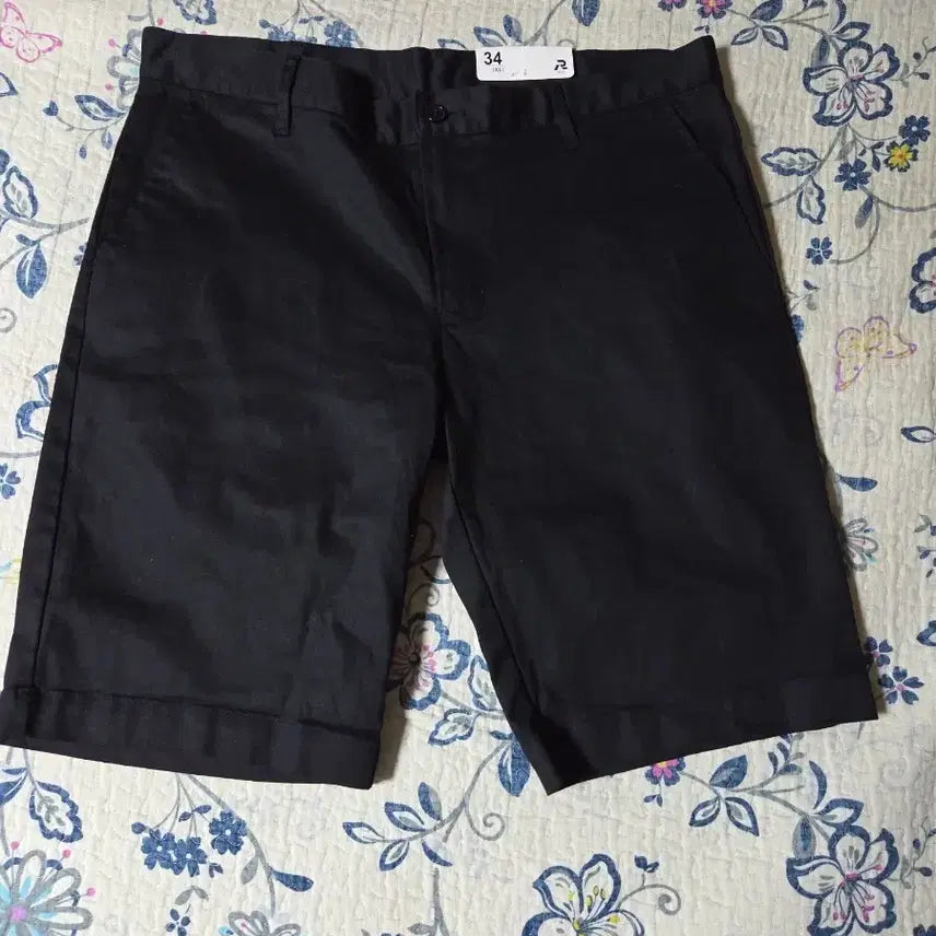 [BUNJANG] R Studio Black Cotton Spandex Shorts XL / R studio 블랙 면 스판 반바지 36 (XL)