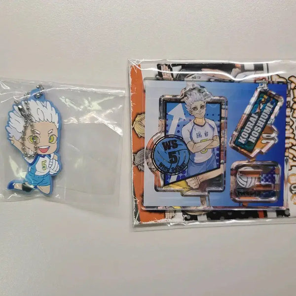 [BUNJANG] Haikyuu!! Hoshiumi Korai Acrylic Stand & Rubber Strap Set / 하이큐 호시우미 코라이 피규어 컬렉션 아크릴 원화 굿즈 러버스트랩