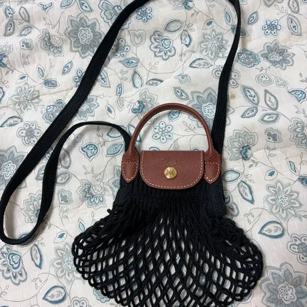 [BUNJANG] Longchamp Le Pliage Net Bag Mini Black / 롱샴프 르 플리아주 네트백 미니 블랙