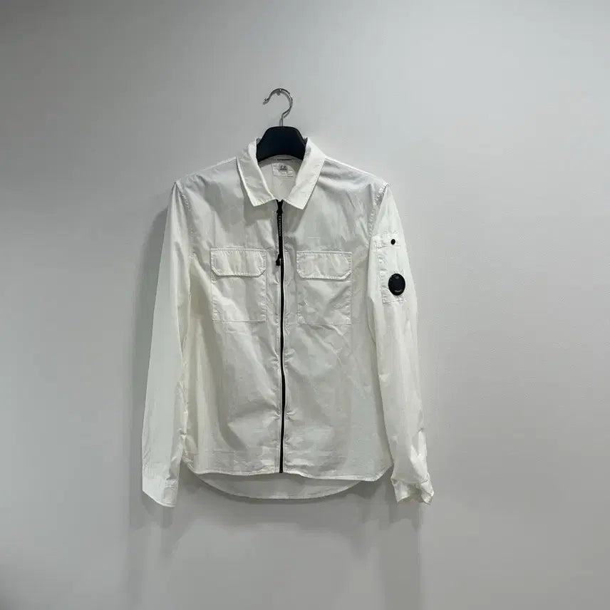 [BUNJANG] CP Company L Overshirt White / [L]CP컴퍼니 렌즈 오버셔츠 화이트