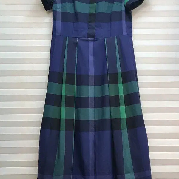 [BUNJANG] Burberry Style Checkered Short-Sleeve Maxi Dress / 버버리st> 반팔 체크 롱원피스