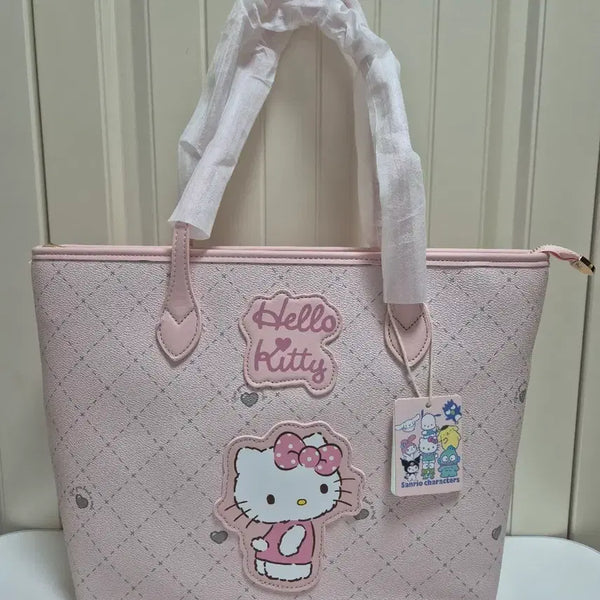 [BUNJANG] Sanrio Hello Kitty Shoulder Tote Bag Pink / [산리오 정품] 헬로키티 숄더 토트백 (새상품)