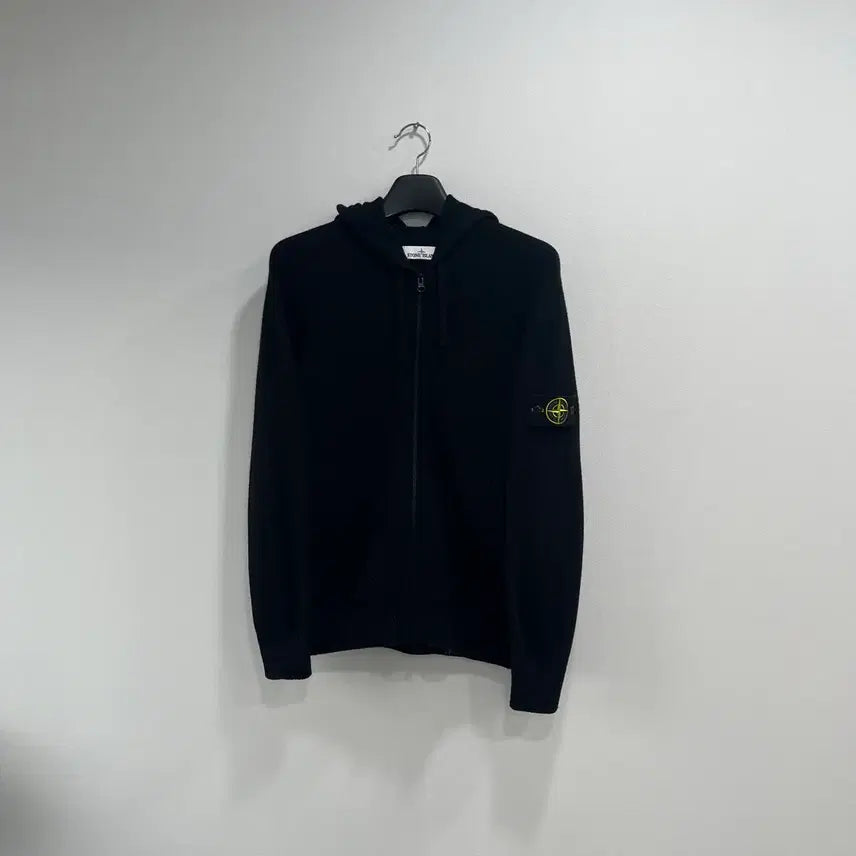 [BUNJANG] Stone Island Knit Hoodie Black Size M / [M]스톤아일랜드 니트 후드집업 블랙