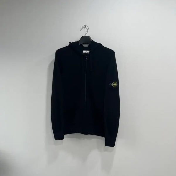 [BUNJANG] Stone Island Knit Hoodie Black Size M / [M]스톤아일랜드 니트 후드집업 블랙