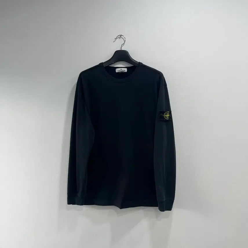 [BUNJANG] Stone Island Patch Long Sleeve Black 2XL / [2XL]스톤아일랜드 와펜 롱슬리브 블랙