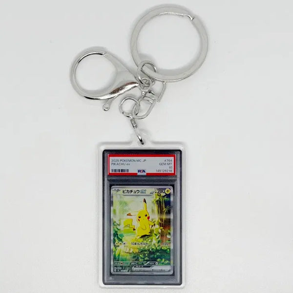 [BUNJANG] Pokemon Card Pikachu Custom Keychain (PSA 10 Graded Style) / 포켓몬카드 키링 100덱 숲카츄 피카츄 PSA10 커스텀 키링