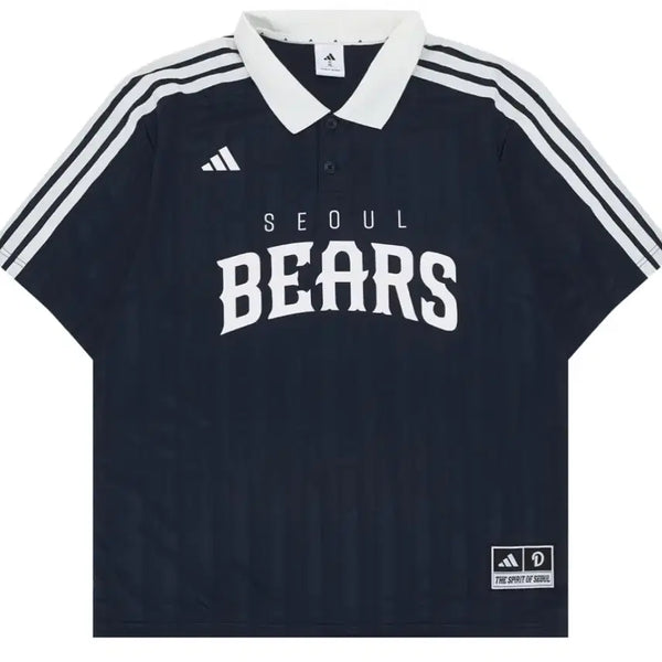 [BUNJANG] Doosan Bears x Adidas Polo Team Navy Off-White Size M / 두산베어스 X 아디다스 폴로 팀 네이비 오프화이트 -사이즈M