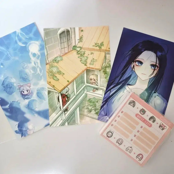 [BUNJANG] Our Guild Idol Woogira Photocard Memo Pad Bundle Set / 우리길드아이돌 우길아 단행본 엽서 메모지 일괄