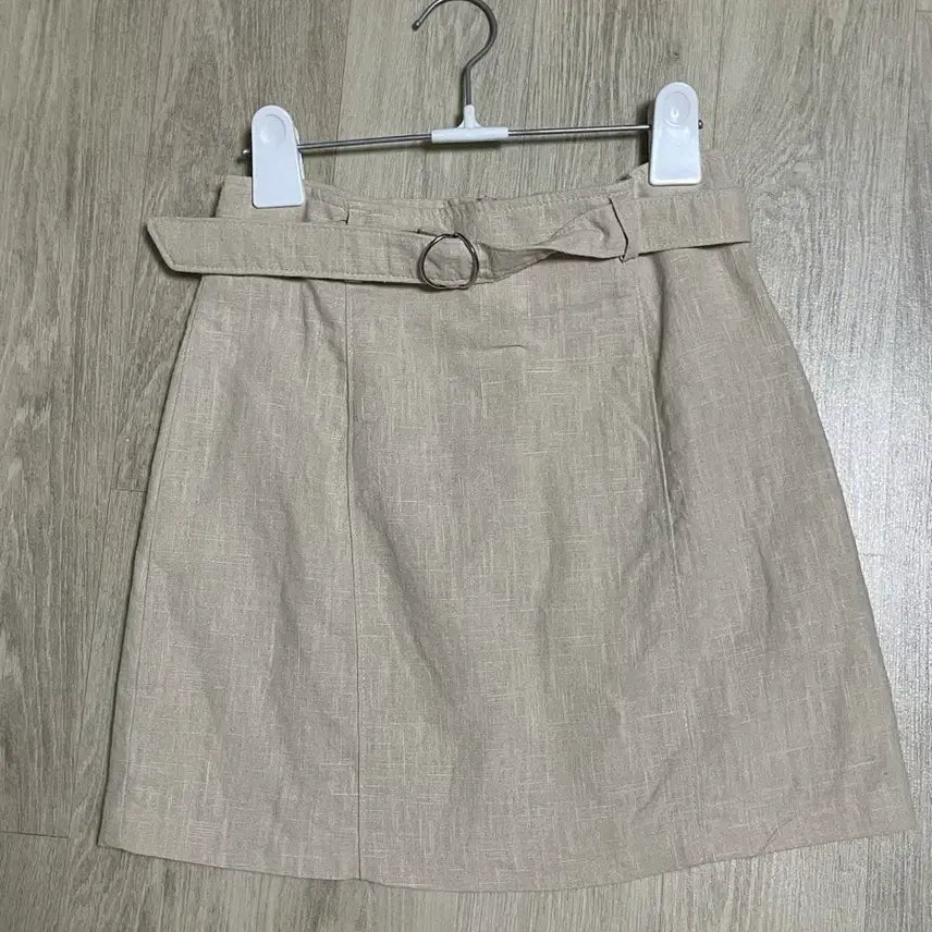 [BUNJANG] Linen Midi Skirt - Beige / 베이지색 린넨 스커트