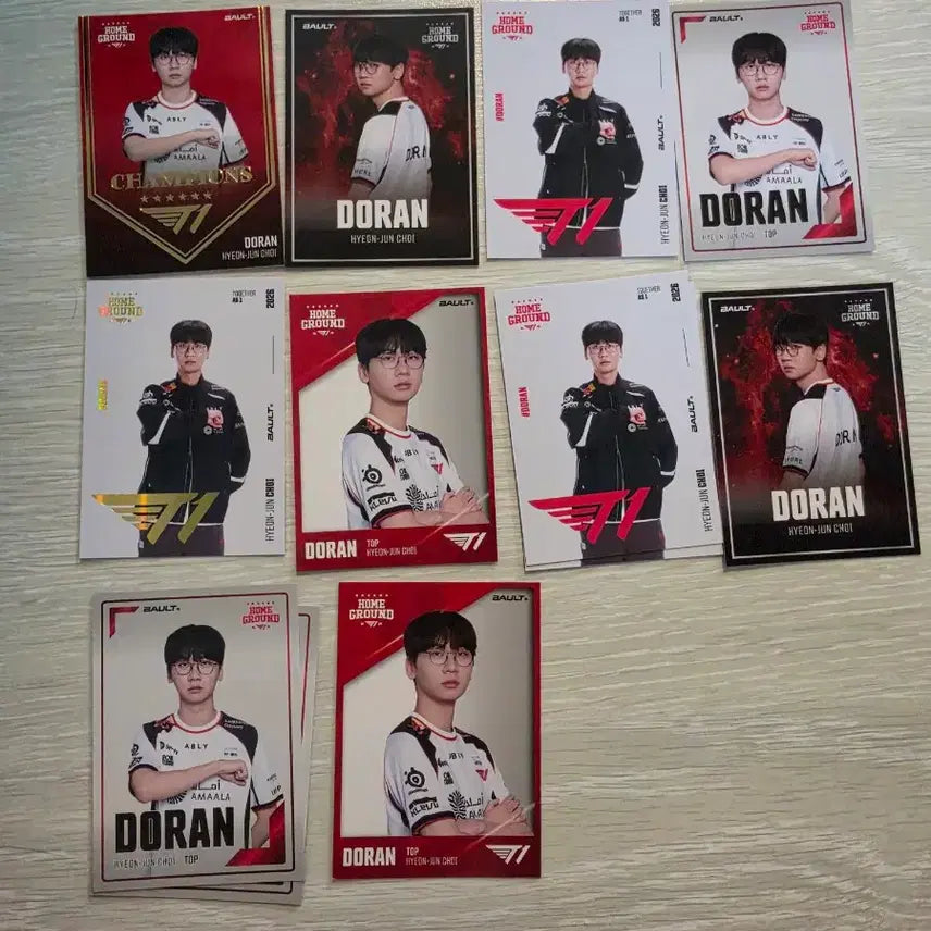 [BUNJANG] T1 Homeground Bolt Photocard Bundle Set Doran / 일괄 T1 홈그라운드 볼트 포토카드 챔피온스 포함 도란