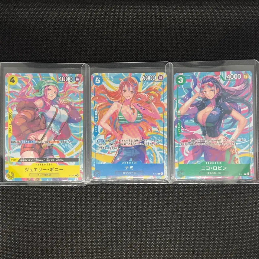 [BUNJANG] One Piece Card Game Promotional Japanese Version Set (Jewelry Bonney, Nami, Nico Robin) 3 Card Set / 원피스카드 프로모 일판 (쥬얼리보니, 나미, 니코 로빈) 3종 세트
