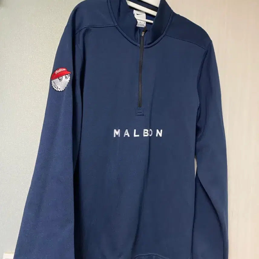 [BUNJANG] Malbon x Nike Half-Zip Navy M / 말본 나이키 하프집업 네이비 M