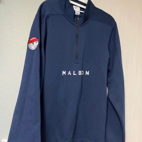 [BUNJANG] Malbon x Nike Half-Zip Navy M / 말본 나이키 하프집업 네이비 M