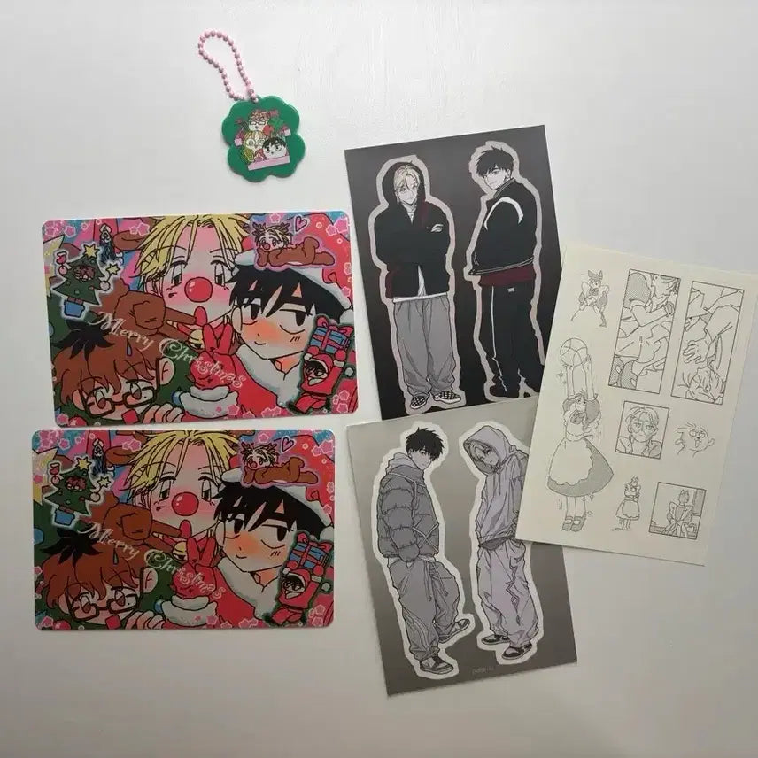 [BUNJANG] 집이없어 (Jib-i-eobs-eo) Go Hae-jun Baek Eun-yeong Lucky Draw Keychain, Postcard, Sticker Set / 집이없어 고해준 백은영 통판 키링 엽서 스티커 은영해준