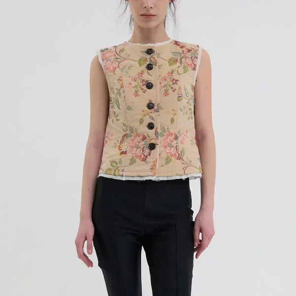 [BUNJANG] Overdue Flare Jacquard Vest / (새상품) 오버듀플레어 자카드 베스트
