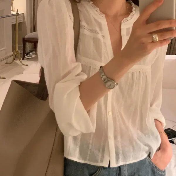 [BUNJANG] OUNCE Harper Lace Blouse / OUNCE 온스 하퍼 레이스 블라우스