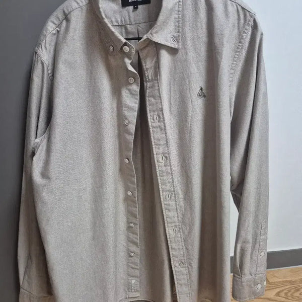 [BUNJANG] Beanpole Essential Unisex Oxford Solid Shirt (Brown) / 빈폴 [Essential] 남녀공용 옥스퍼트 솔리드 셔츠(브라운)
