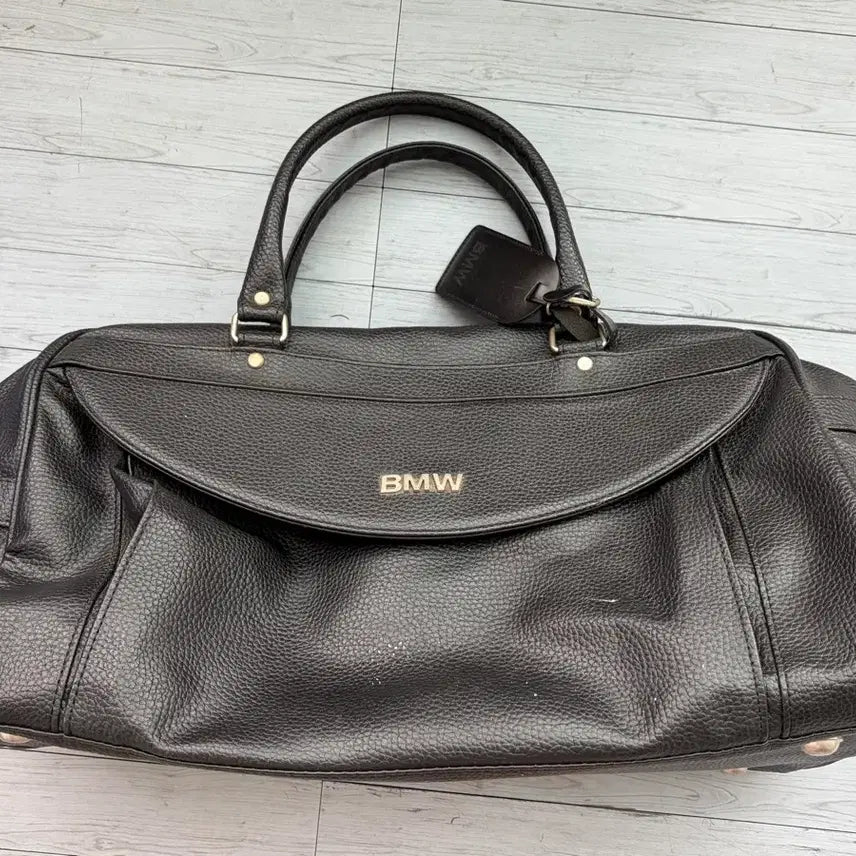 [BUNJANG] BMW Black Leather Golf Bag / BMW 블랙 가죽 골프백