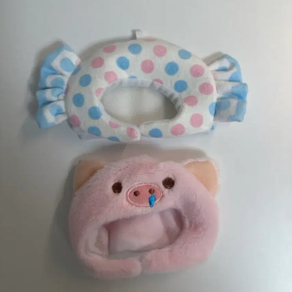 [BUNJANG] 10cm/15cm Doll Hat Set - Polka Dot Pig / 10cm 15cm 인형 모자 일괄 도트 돼지