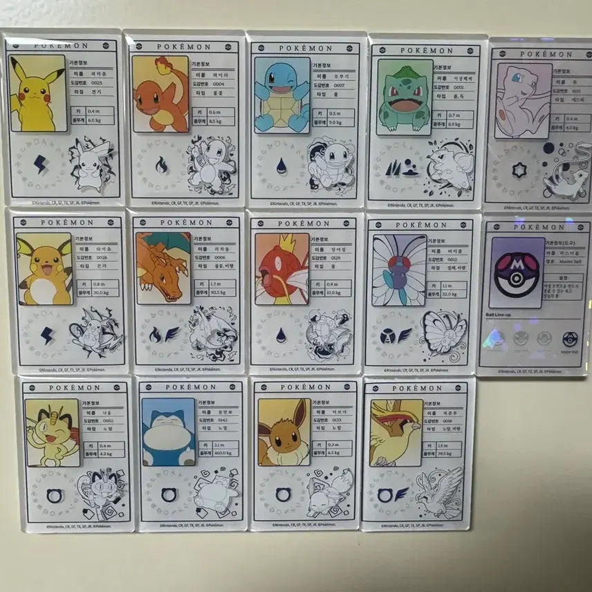 [BUNJANG] Pokemon Magnet Set - 14 Types Bundle / 포켓몬 마그넷 14종 일괄