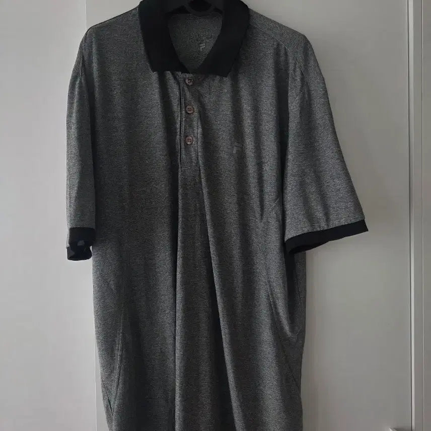 [BUNJANG] Fila Polo T-Shirt Grey Size 110 / 휠라 폴로 반팔 티셔츠 그레이 110사이즈