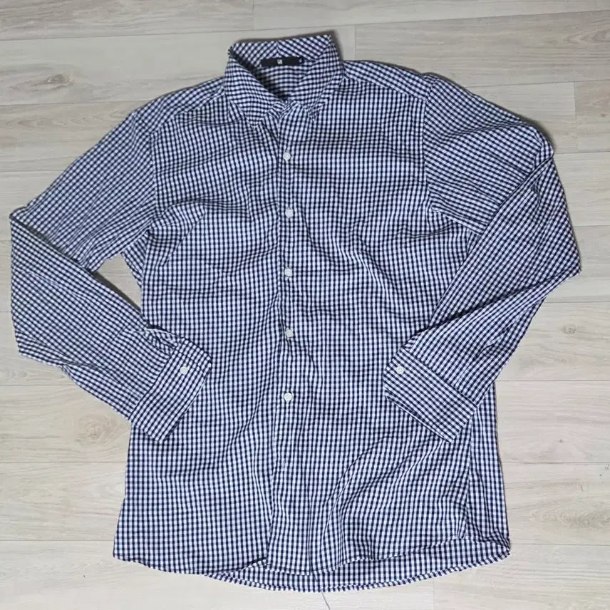 [BUNJANG] Pablo Gingham Check Italian Collar Shirt / 파블로 깅엄 체크 이탈리안 카라 남방 칼라