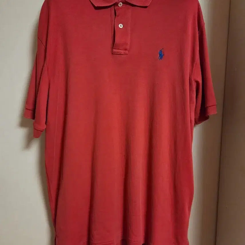 [BUNJANG] Polo Ralph Lauren Red Embroidered Logo Shirt / 폴로 랄프로렌 셔츠 레드