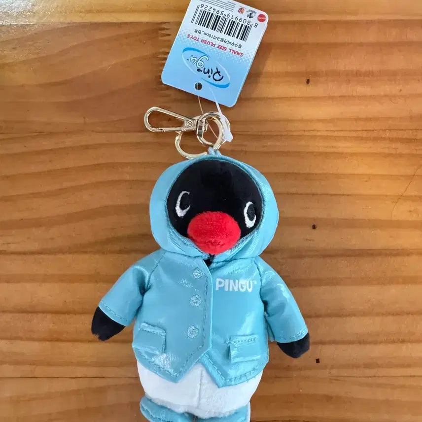 [BUNJANG] Pingu Raincoat Doll Keyring Blue / 핑구 우비 인형 키링 파랑