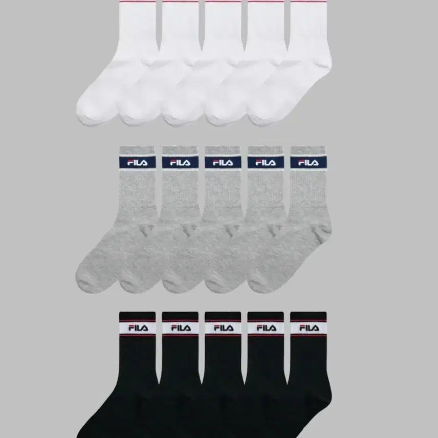 [BUNJANG] Fila Golf 5-Pack Socks Black / 새상품 휠라 골프 양말 5족 블랙