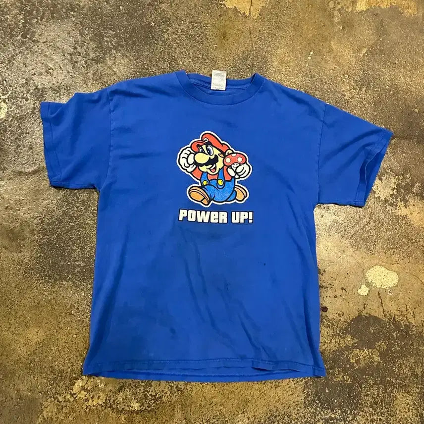 [BUNJANG] Vintage 00s Super Mario Bros. Promotion T-Shirt / 빈티지 00s 슈퍼마리오 프로모션 티셔츠