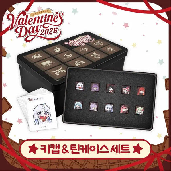 [BUNJANG] Stellive Valentine 2026 Keycap & Tin Case Set / 스텔라이브 발렌타인 2026 키캡 & 틴케이스 세트