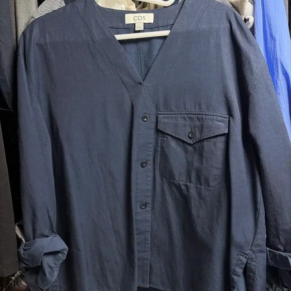 [BUNJANG] COS Navy Pocket Detail Shirt / 코스 셔츠