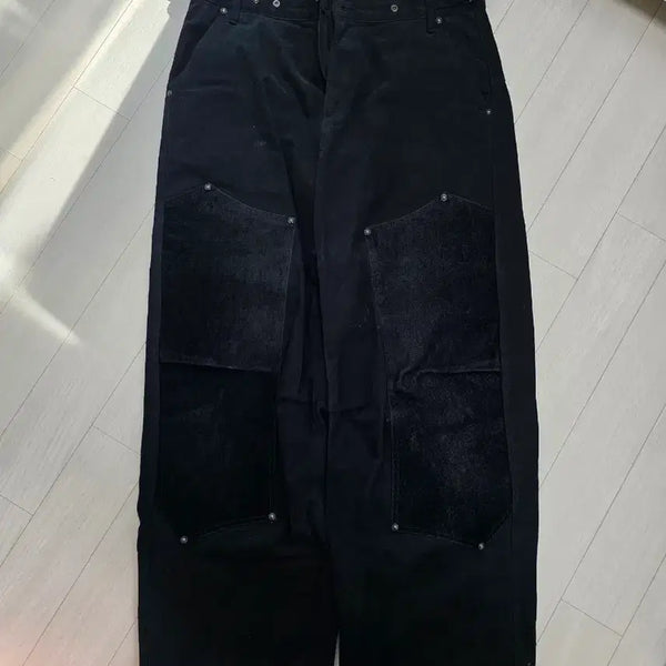 [BUNJANG] ETCE Velvet Double Knee Pants Black L / ETCE(이티씨이) 벨벳 더블니 팬츠 블랙 L 사이즈