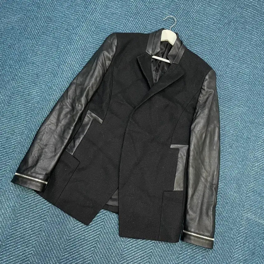 [BUNJANG] System Homme Leather Blazer Jacket / [110] 시스템옴므 가죽 블레이저 자켓 만원샵