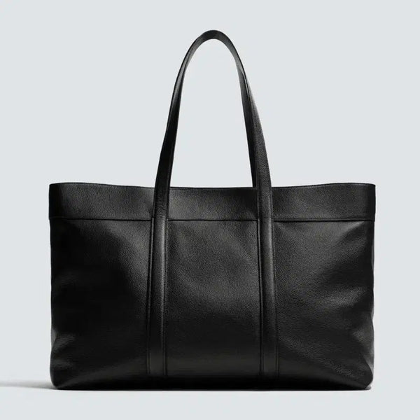 [BUNJANG] ZARA Real Leather Big Tote Bag Black / (새상품) ZARA 리얼레더 가죽 빅 토트백 블랙