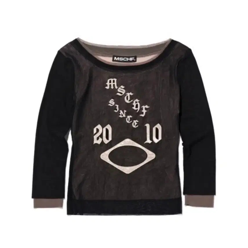 [BUNJANG] Mischief Boatneck Mesh Top / 미스치프 보트넥 메쉬 탑 M